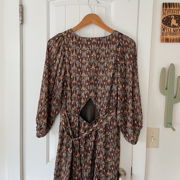 Size M Gentle Fawn Beatrice Dress Olive Glimmer EUC Holiday, Photoshoot $158 - Picture 6 of 8